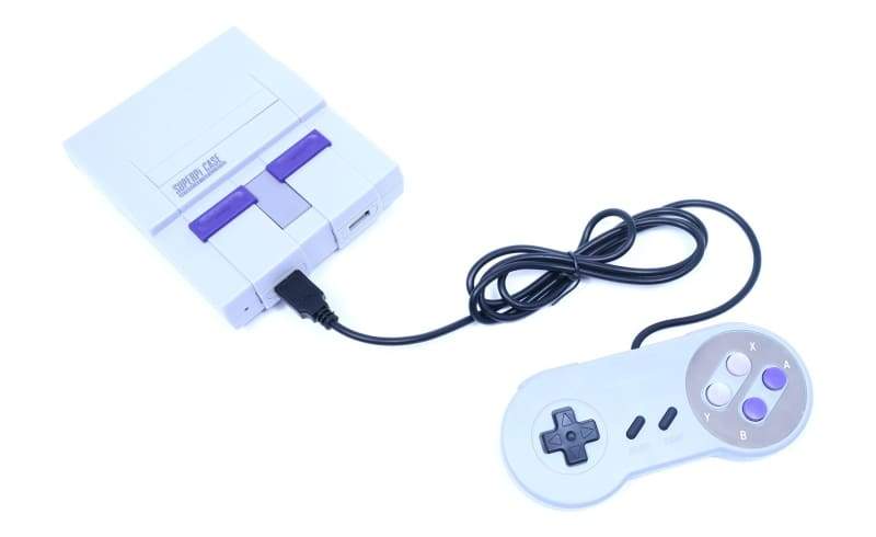 Super SNES Case for Raspberry Pi and 2 x USB Gamepads - Raspberry Pi Enclosures