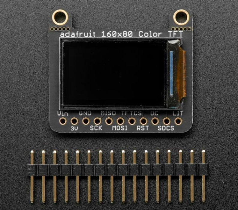 Tft Colour Display 0.96 160X80 W/ Microsd Card Breakout - St7735 (Id: 3533) - Lcd Displays