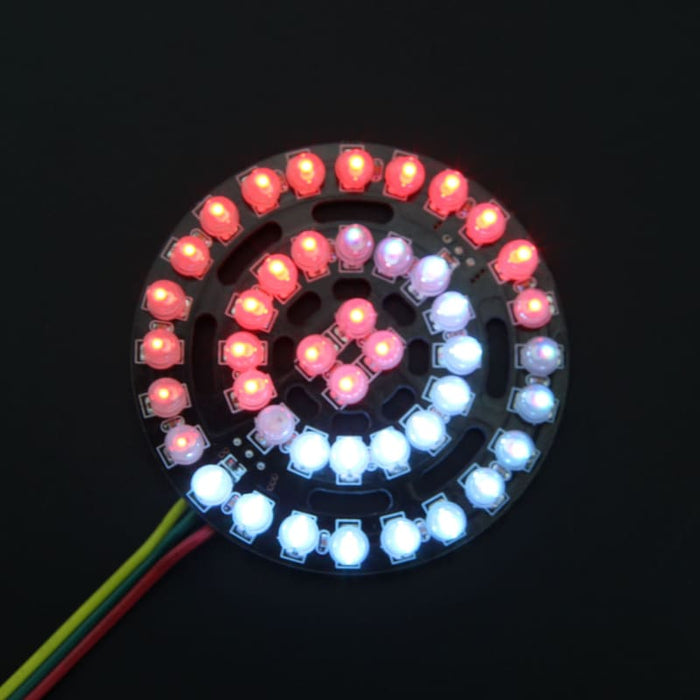 Through-hole RGB LED Ring - 44 LEDs (Adafruit NeoPixel Compatible) - LED Displays