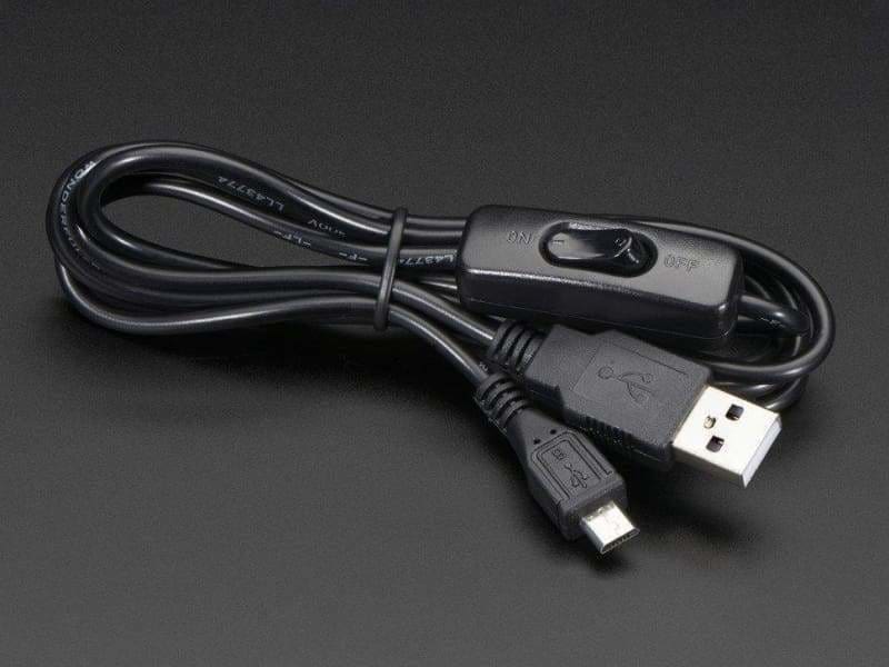 USB Cable with Switch - A to Micro B - Cables and Adapters