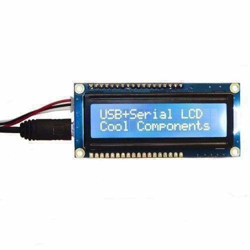 Usb + Serial Backpack Kit With 16X2 Rgb Backlight Negative Lcd (Id: 784) - Lcd Displays