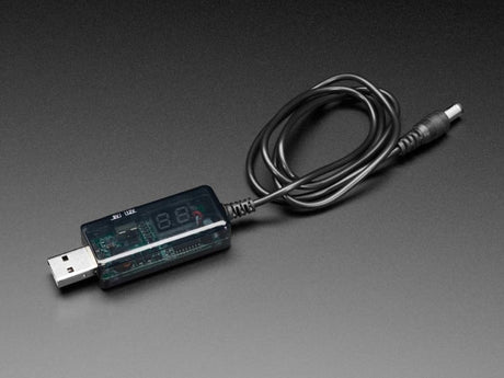 USB to 5.5mm/2.1mm DC Booster Cable - 9V or 12V Output - Component