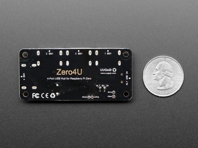 Zero4U - 4-Port USB Hub without Pogo Pins (v1.3) (ID:4115) - Accessories